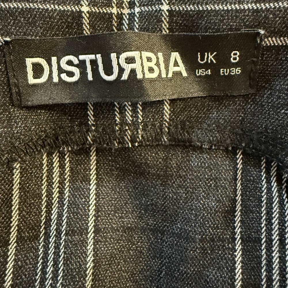 Disturbia Black & Gray Plaid Adjustable Strap Jumpsuit - Picture 12 of 13